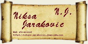 Nikša Jaraković vizit kartica